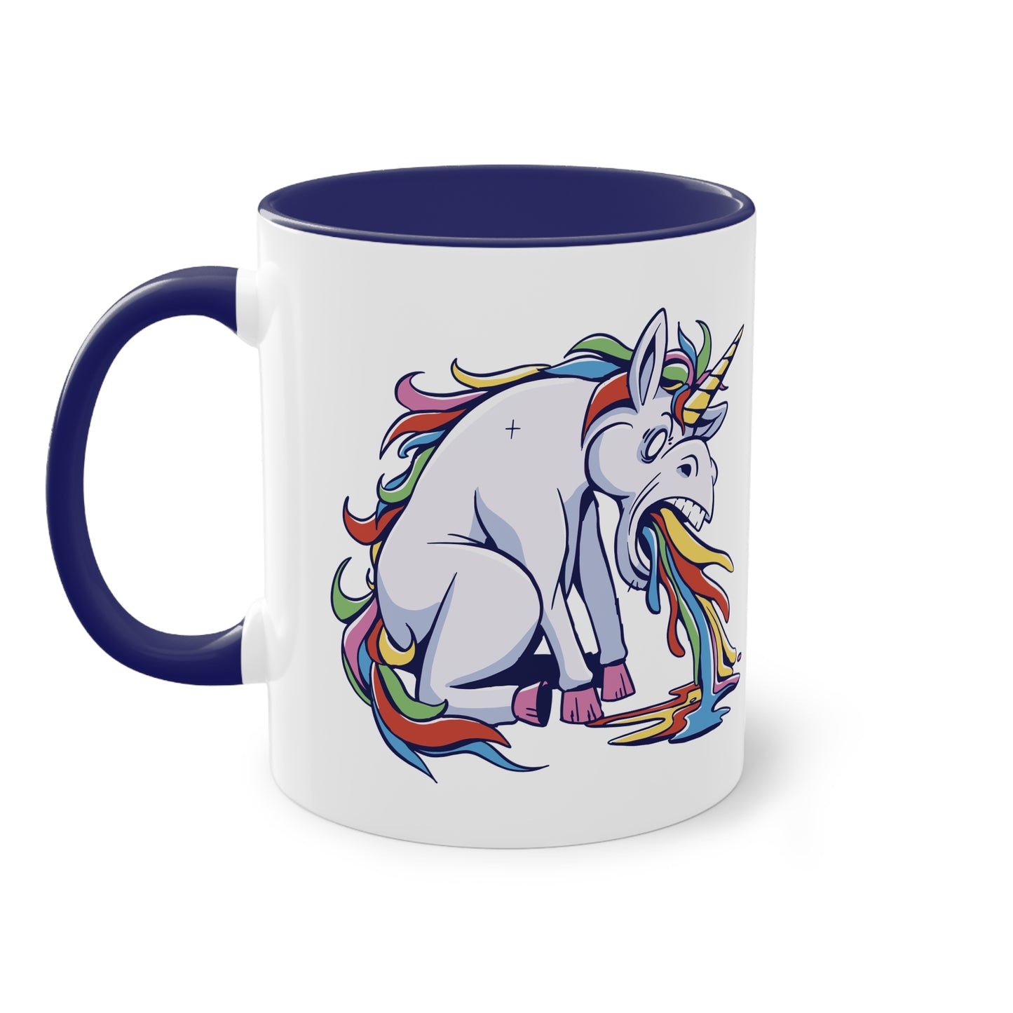 Kotzendes Einhorn Tasse - Lustiges und buntes Design für gute Laune