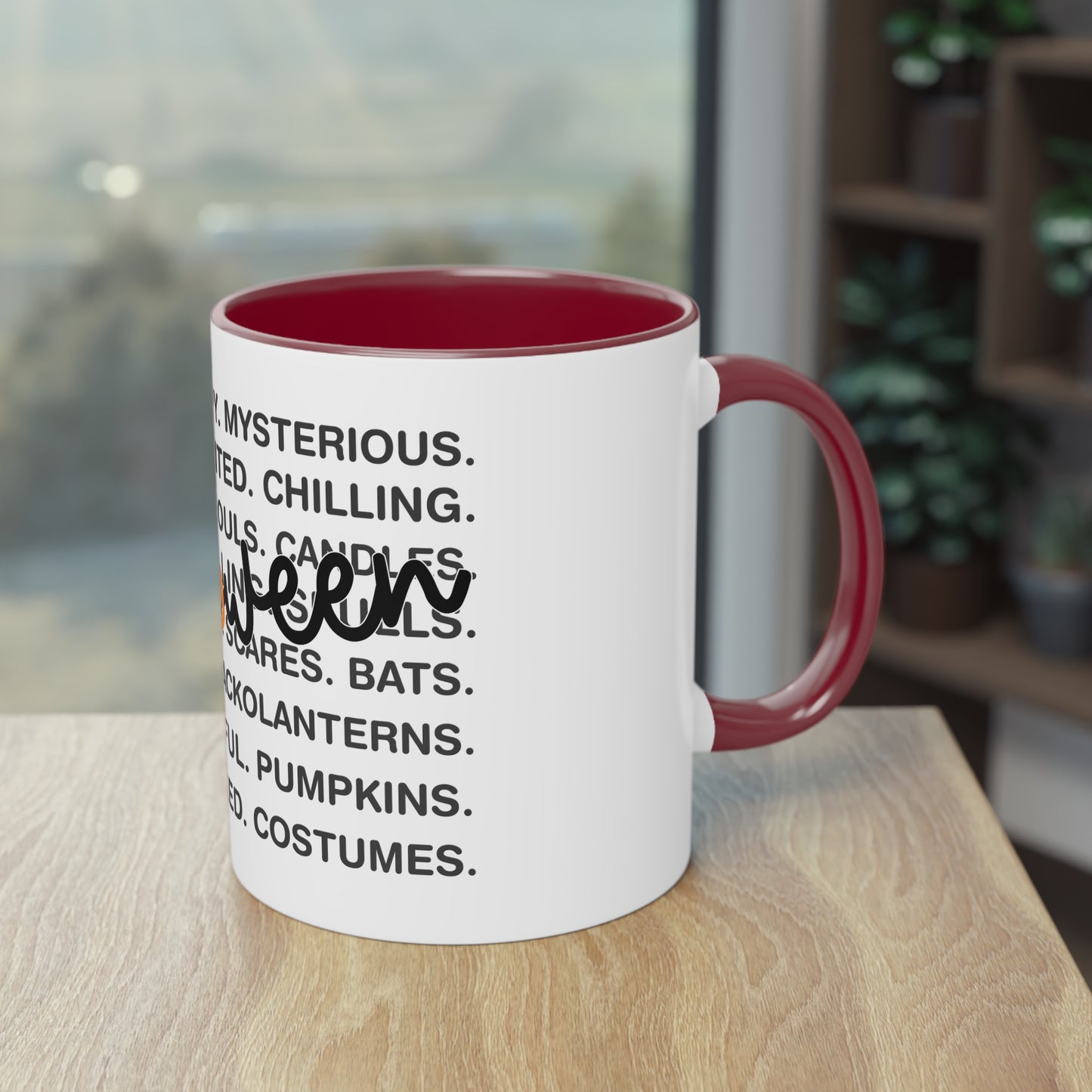 Halloween Tasse mit Wortwolke & Schriftzug | Gruseliges Herbst-Design