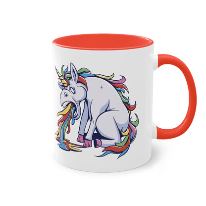 Kotzendes Einhorn Tasse - Lustiges und buntes Design für gute Laune