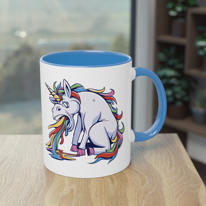 Kotzendes Einhorn Tasse - Lustiges und buntes Design für gute Laune