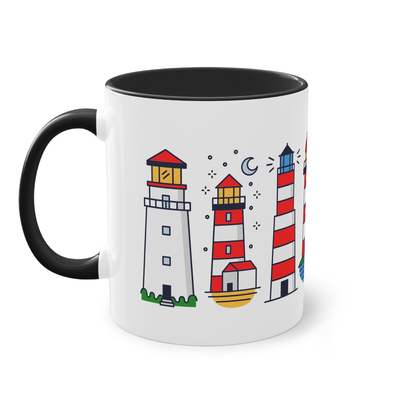 Leuchtturmpanorama - Die Nordsee Leuchtturm Tasse