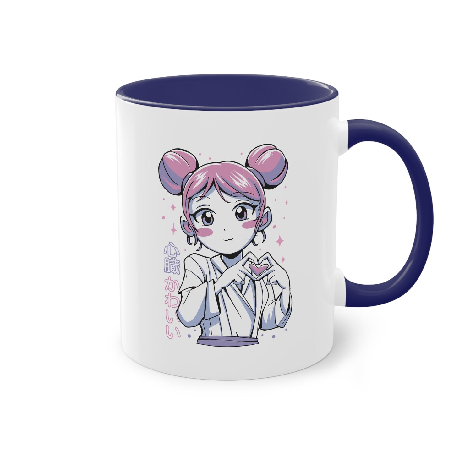 Love Story Anime Tasse - Süßes Manga-Mädchen mit Herzmotiv