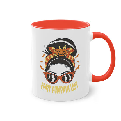 Crazy Pumpkin Lady Tasse - Lustige Halloween Keramik Tasse