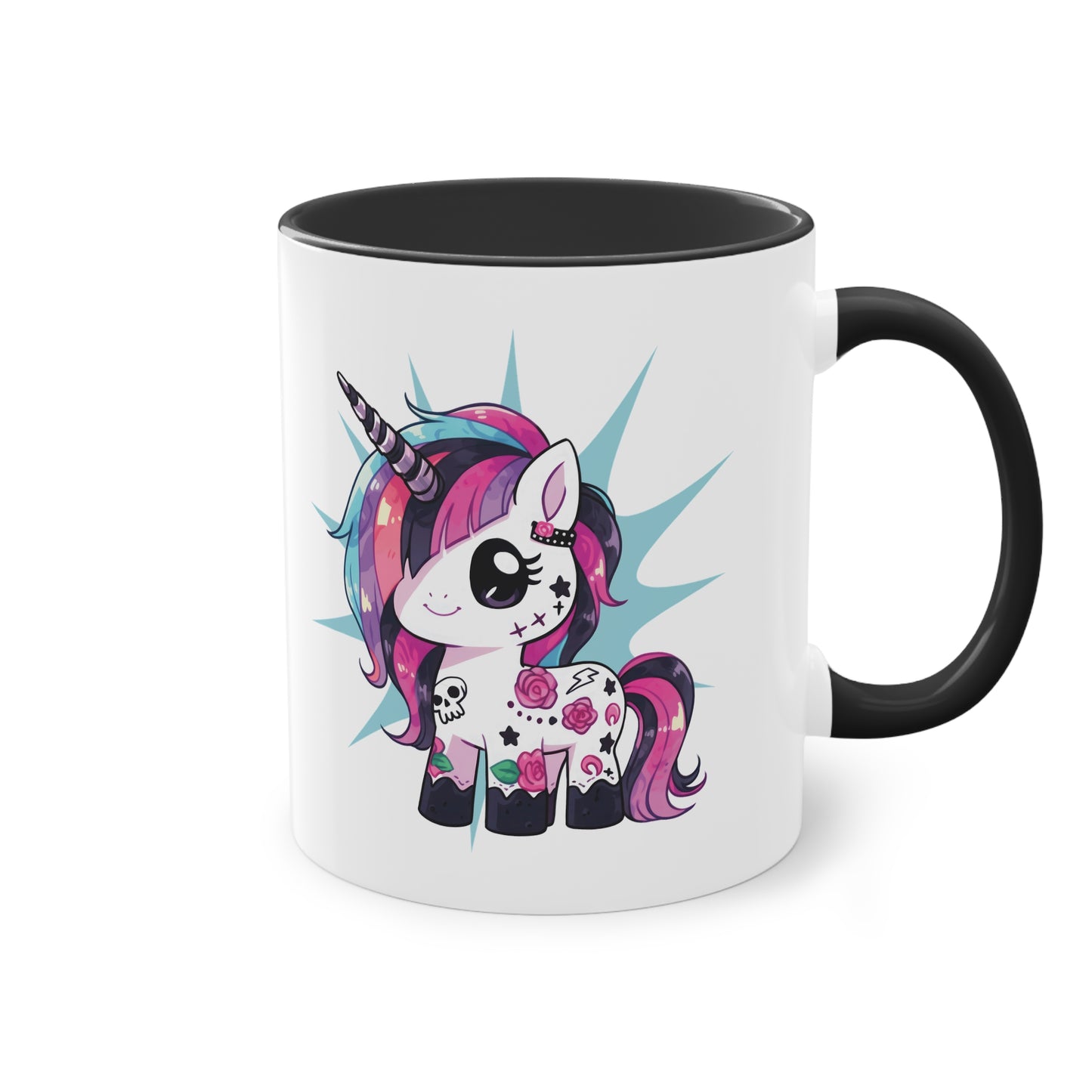 Tattoo Einhorn Tasse - Freches Design für Einhorn- und Tattoo-Fans