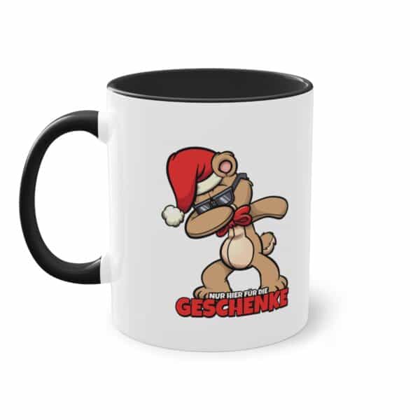 Dappender Weihnachts Teddybär: Nur für die Geschenke hier Tasse