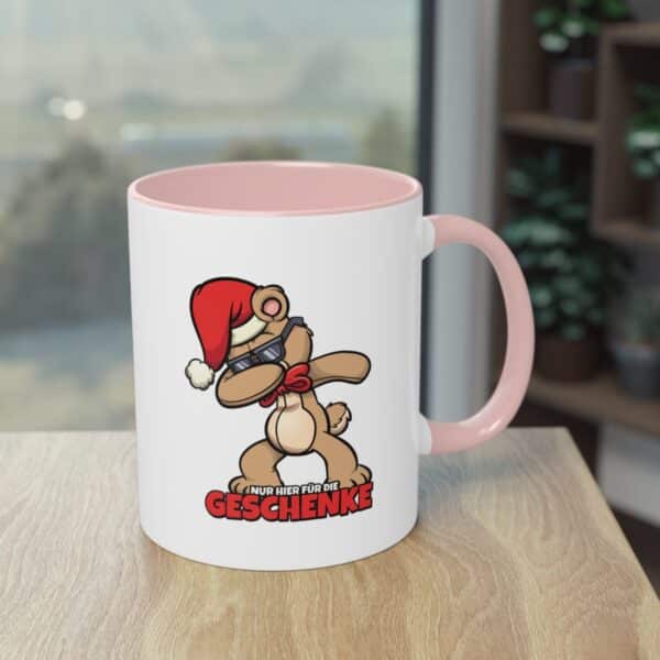 Dappender Weihnachts Teddybär: Nur für die Geschenke hier Tasse