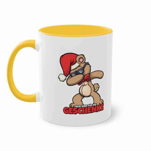 Dappender Weihnachts Teddybär: Nur für die Geschenke hier Tasse