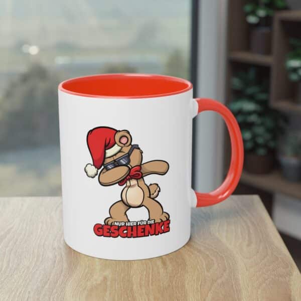 Dappender Weihnachts Teddybär: Nur für die Geschenke hier Tasse