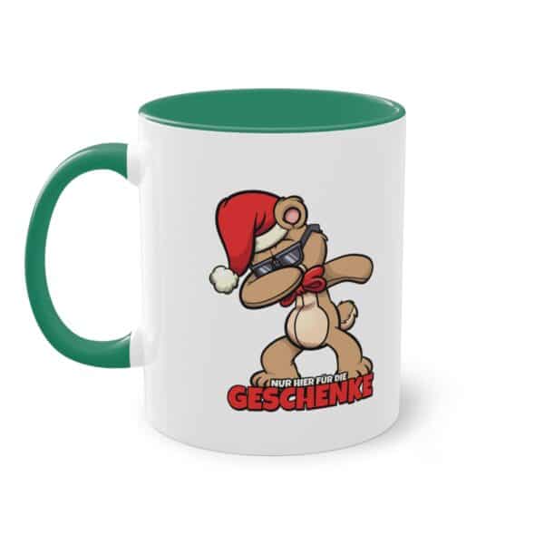 Dappender Weihnachts Teddybär: Nur für die Geschenke hier Tasse