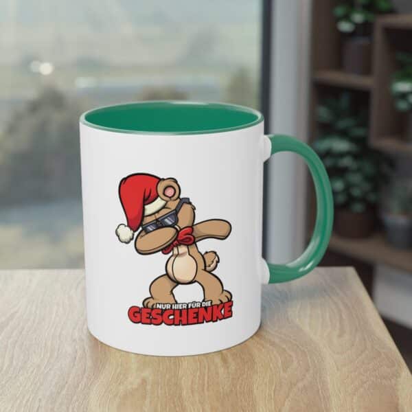 Dappender Weihnachts Teddybär: Nur für die Geschenke hier Tasse