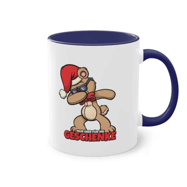 Dappender Weihnachts Teddybär: Nur für die Geschenke hier Tasse