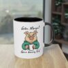 "Guten Morgen? Ganz dünnes Eis!" Tasse - Lustiges Schweinchen mit Kaffee