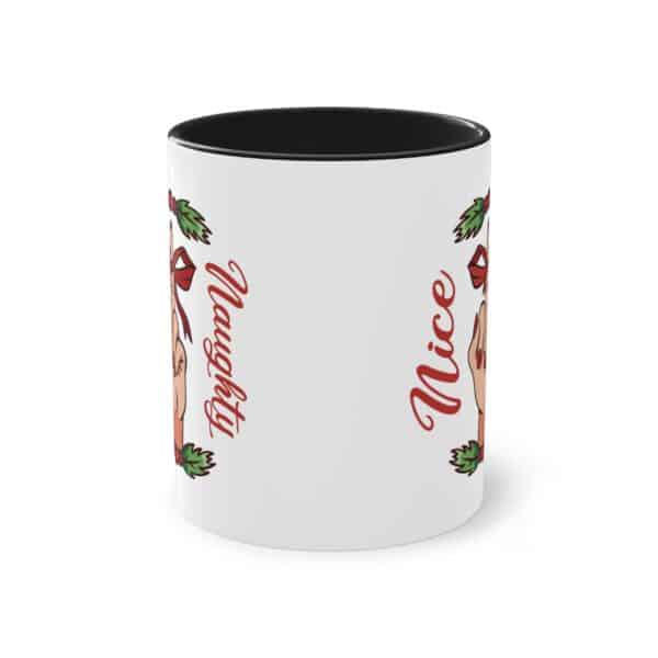 Böse und Brav im Weihnachtsstil: Naughty & Nice Tasse