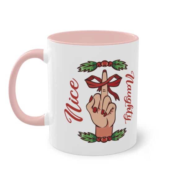 Böse und Brav im Weihnachtsstil: Naughty & Nice Tasse