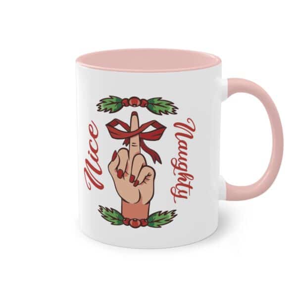 Böse und Brav im Weihnachtsstil: Naughty & Nice Tasse