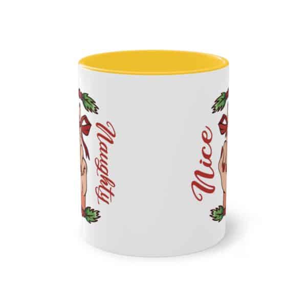 Böse und Brav im Weihnachtsstil: Naughty & Nice Tasse