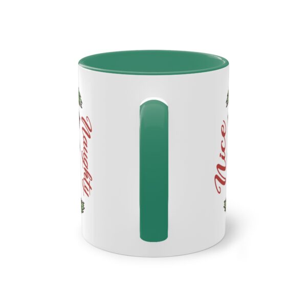 Böse und Brav im Weihnachtsstil: Naughty & Nice Tasse