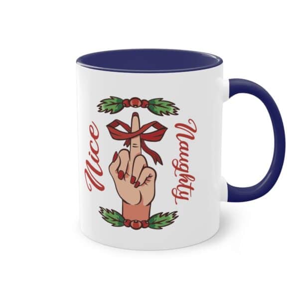 Böse und Brav im Weihnachtsstil: Naughty & Nice Tasse