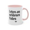 Leben am seidenen Faden - Vogelspinnen Tasse mit lustigen Spruch