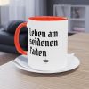 Leben am seidenen Faden - Vogelspinnen Tasse mit lustigen Spruch