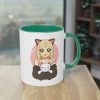 Katzenliebe im Manga-Stil - Die Anime Girl & Katzenfreundschaft Tasse