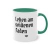 Leben am seidenen Faden - Vogelspinnen Tasse mit lustigen Spruch