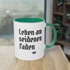 Leben am seidenen Faden - Vogelspinnen Tasse mit lustigen Spruch