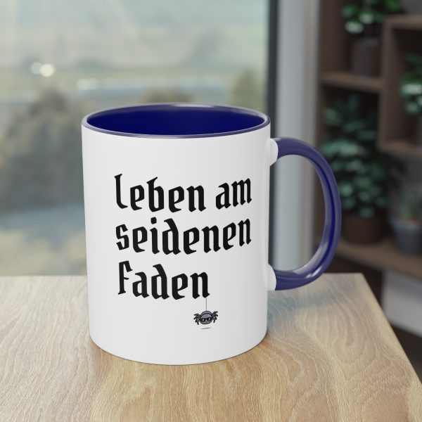 Leben am seidenen Faden - Vogelspinnen Tasse mit lustigen Spruch