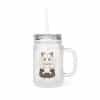 Mason Jar Trinkglas – Anime Girl mit Katze