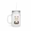 Mason Jar Trinkglas – Anime Girl mit Katze