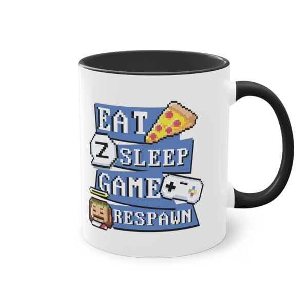 Eat, sleep, game, respawn - Die ultimative Gamer-Pixel-Tasse