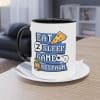 Eat, sleep, game, respawn - Die ultimative Gamer-Pixel-Tasse