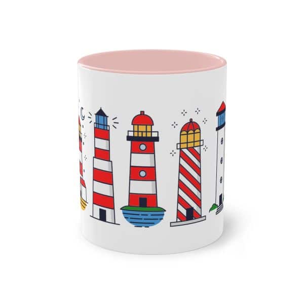 Die Nordsee Leuchtturm Tasse mit Leuchtturmpanorama