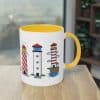 Die Nordsee Leuchtturm Tasse mit Leuchtturmpanorama