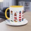 Die Nordsee Leuchtturm Tasse mit Leuchtturmpanorama