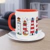 Die Nordsee Leuchtturm Tasse mit Leuchtturmpanorama