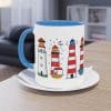 Die Nordsee Leuchtturm Tasse mit Leuchtturmpanorama