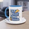 Eat, sleep, game, respawn - Die ultimative Gamer-Pixel-Tasse