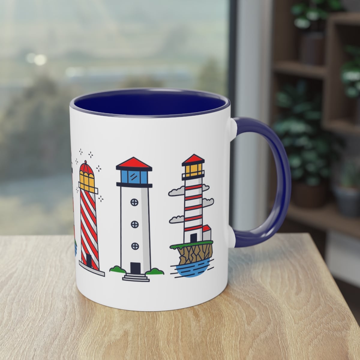 "Leuchtturmpanorama" - Die Nordsee Leuchtturm Tasse