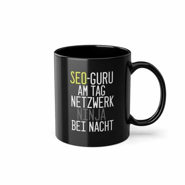 SEO Guru am Tag, Netzwerk Ninja bei Nacht - Die doppelte IT-Meister Tasse