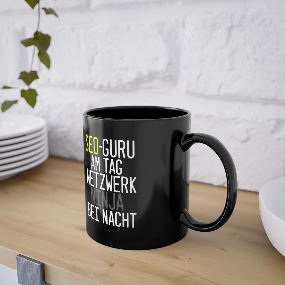 SEO Guru am Tag, Netzwerk Ninja bei Nacht - Die doppelte IT-Meister Tasse