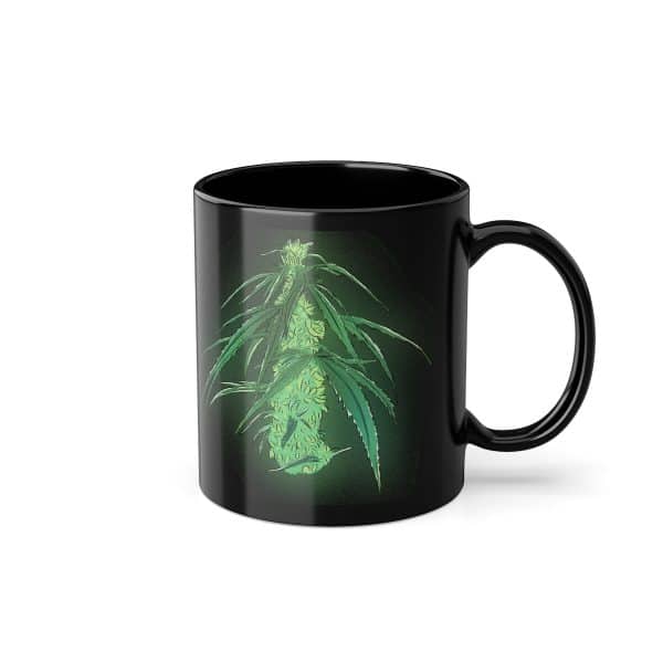 Radioaktive green glow Cannabis Bud Tasse