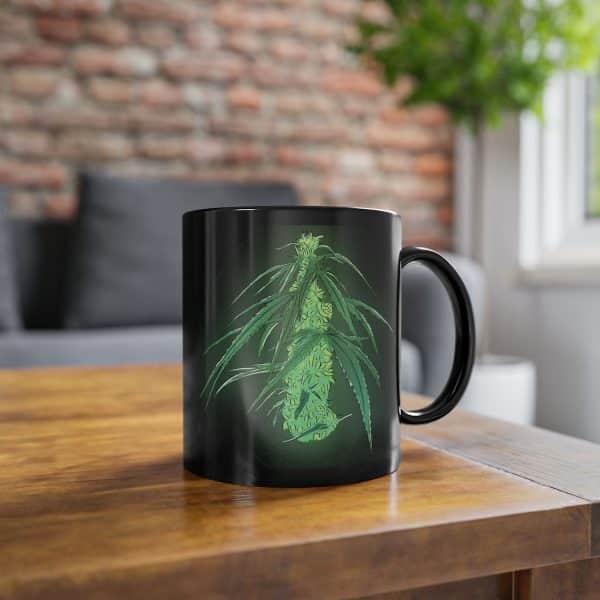 Radioaktive green glow Cannabis Bud Tasse