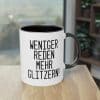 Weniger reden, mehr glitzern! - Die inspirierende Glitzertasse