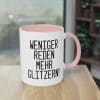 Weniger reden, mehr glitzern! - Die inspirierende Glitzertasse