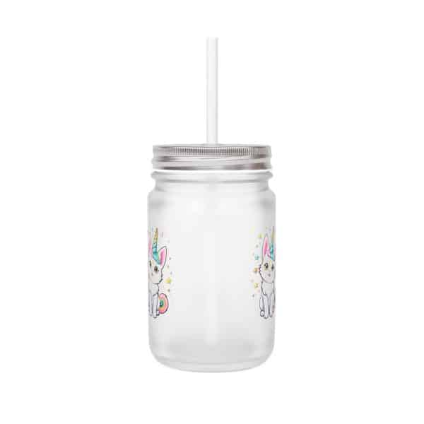 Mason Jar Trinkglas "Einhorn-Kätzchen-Zauber"