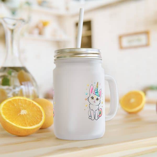 Mason Jar Trinkglas "Einhorn-Kätzchen-Zauber"