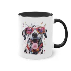 Dalmatiner mit Sonnenbrille Tasse - Coole Hunde Keramik Tasse