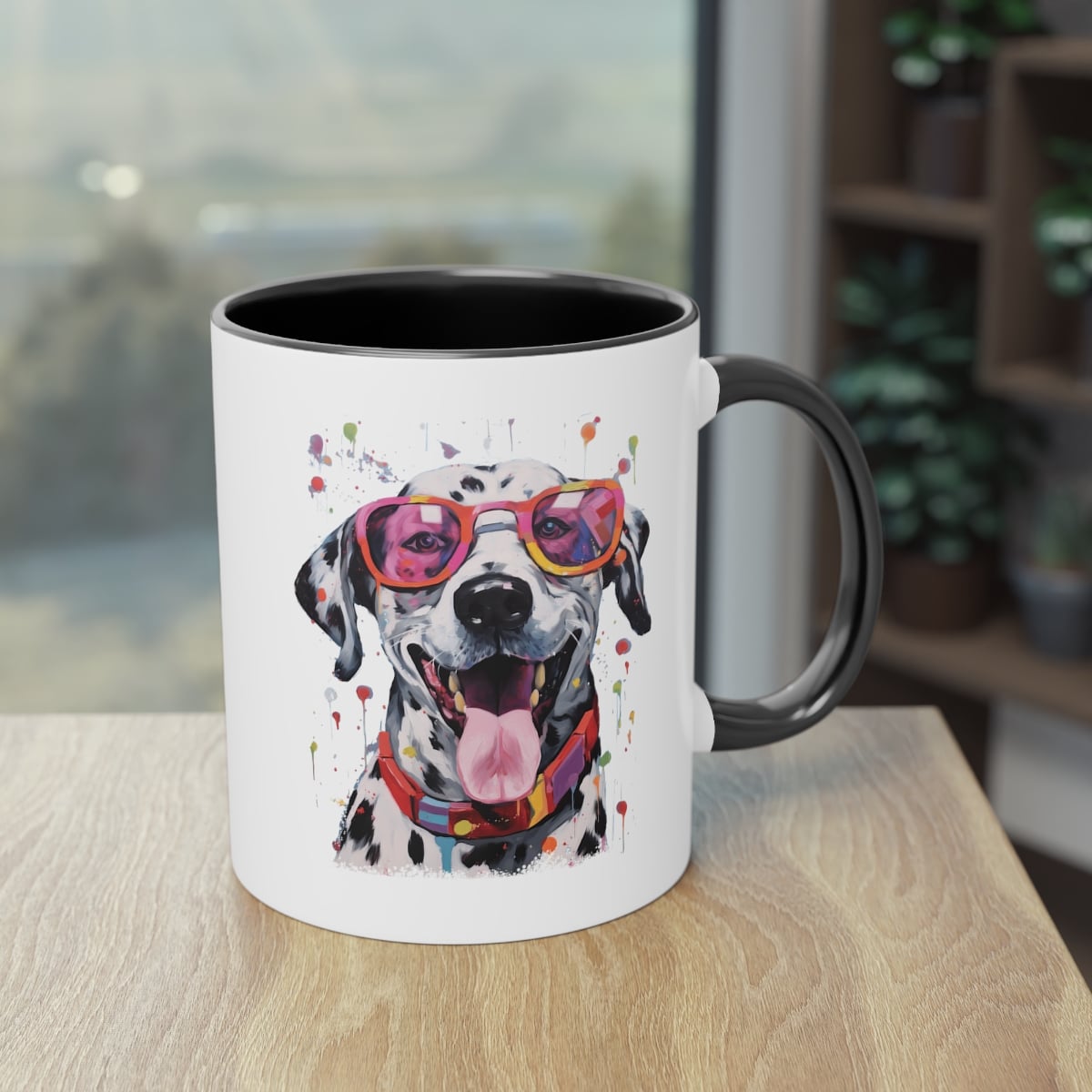 Dalmatiner mit Sonnenbrille Tasse - Coole Hunde Keramik Tasse