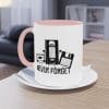 Never Forget Tasse - Retro Diskette/VHS/Kassette Keramik Tasse